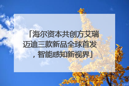 海尔资本共创方艾瑞迈迪三款新品全球首发，智能感知新视界