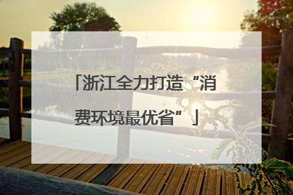 浙江全力打造“消费环境最优省”