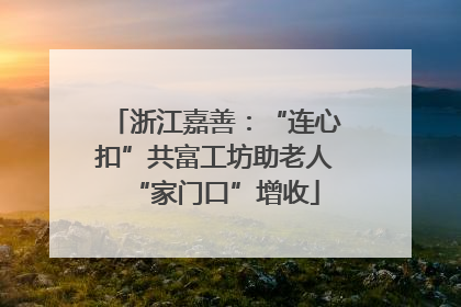 浙江嘉善：“连心扣”共富工坊助老人“家门口”增收