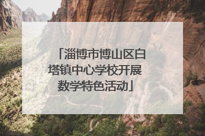 淄博市博山区白塔镇中心学校开展数学特色活动