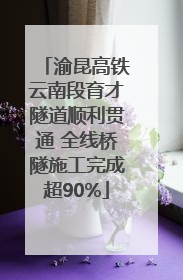 渝昆高铁云南段育才隧道顺利贯通 全线桥隧施工完成超90%