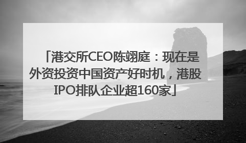 港交所CEO陈翊庭：现在是外资投资中国资产好时机，港股IPO排队企业超160家