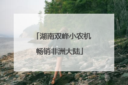 湖南双峰小农机畅销非洲大陆