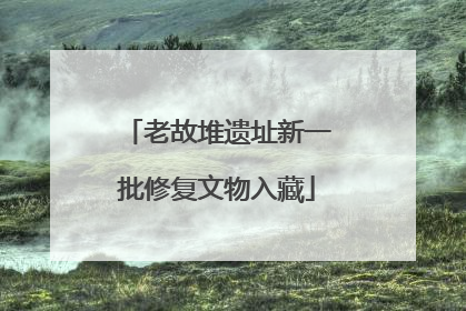 老故堆遗址新一批修复文物入藏