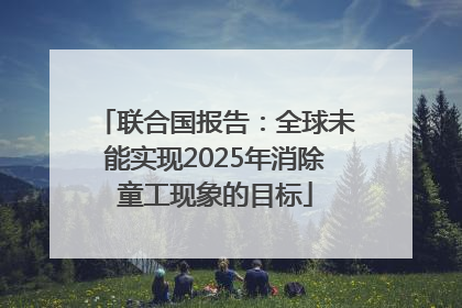 联合国报告：全球未能实现2025年消除童工现象的目标