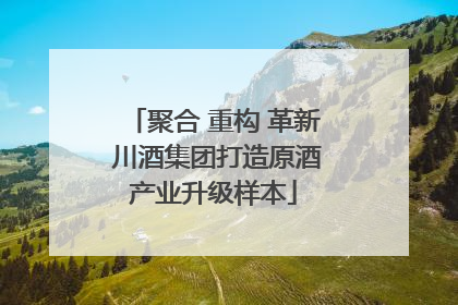 聚合 重构 革新 川酒集团打造原酒产业升级样本