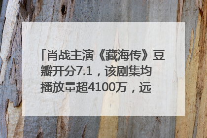 肖战主演《藏海传》豆瓣开分7.1，该剧集均播放量超4100万，远超第二名《折腰》