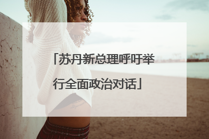 苏丹新总理呼吁举行全面政治对话