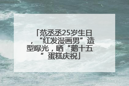 范丞丞25岁生日，“红发漫画男”造型曝光，晒“鹅十五”蛋糕庆祝