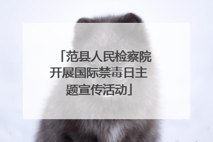 范县人民检察院开展国际禁毒日主题宣传活动