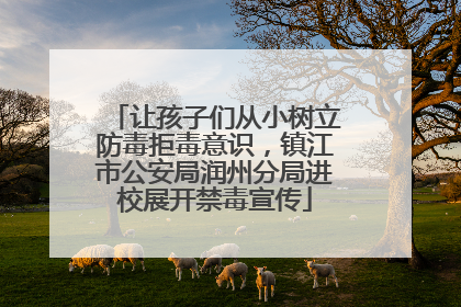 让孩子们从小树立防毒拒毒意识，镇江市公安局润州分局进校展开禁毒宣传