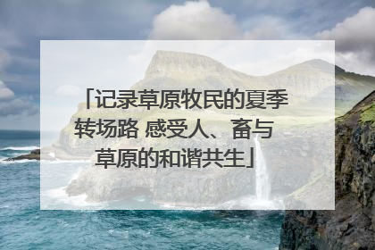 记录草原牧民的夏季转场路 感受人、畜与草原的和谐共生