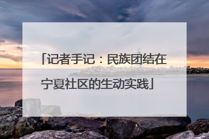 记者手记：民族团结在宁夏社区的生动实践