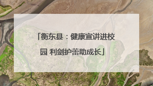 衡东县：健康宣讲进校园 利剑护蕾助成长
