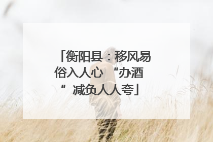 衡阳县：移风易俗入人心 “办酒”减负人人夸