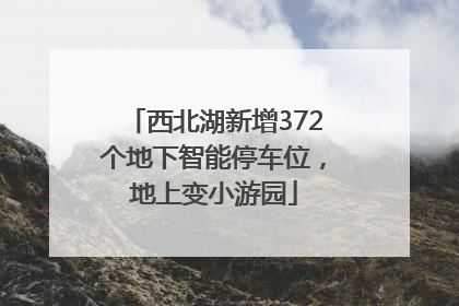 西北湖新增372个地下智能停车位，地上变小游园