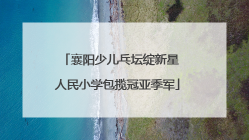 襄阳少儿乓坛绽新星 人民小学包揽冠亚季军