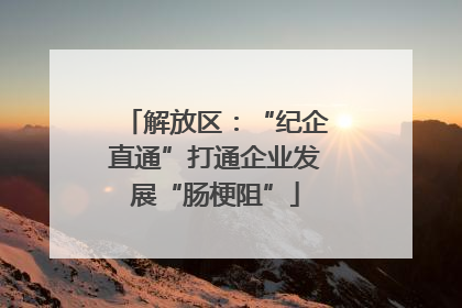 解放区：“纪企直通”打通企业发展“肠梗阻”