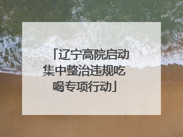 辽宁高院启动集中整治违规吃喝专项行动