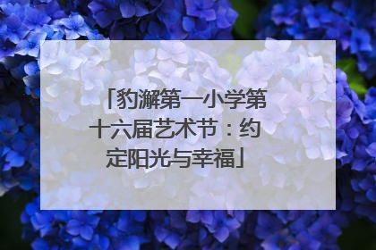 豹澥第一小学第十六届艺术节：约定阳光与幸福