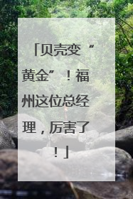 贝壳变“黄金”！福州这位总经理，厉害了！
