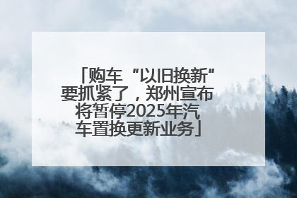 购车“以旧换新”要抓紧了，郑州宣布将暂停2025年汽车置换更新业务