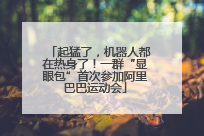 起猛了，机器人都在热身了！一群“显眼包”首次参加阿里巴巴运动会