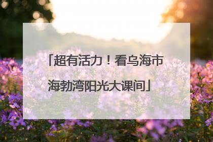 超有活力！看乌海市海勃湾阳光大课间