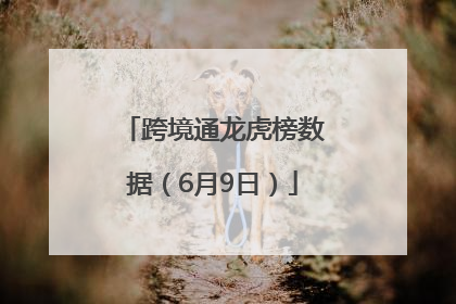 跨境通龙虎榜数据（6月9日）