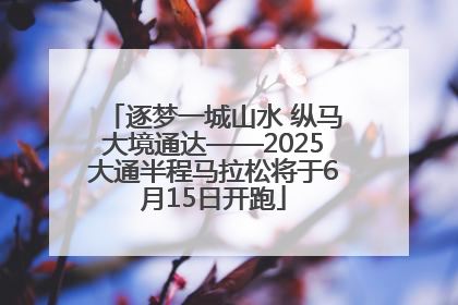 逐梦一城山水 纵马大境通达——2025大通半程马拉松将于6月15日开跑