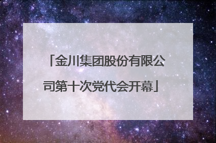 金川集团股份有限公司第十次党代会开幕
