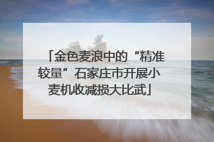 金色麦浪中的“精准较量”石家庄市开展小麦机收减损大比武