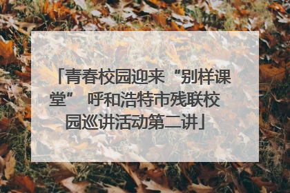 青春校园迎来“别样课堂” 呼和浩特市残联校园巡讲活动第二讲