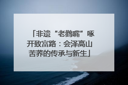 非遗“老鹳嘴”啄开致富路：会泽高山苦荞的传承与新生