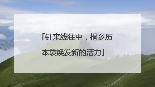 针来线往中，桐乡历本袋焕发新的活力