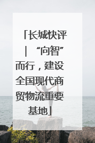 长城快评｜“向智”而行，建设全国现代商贸物流重要基地