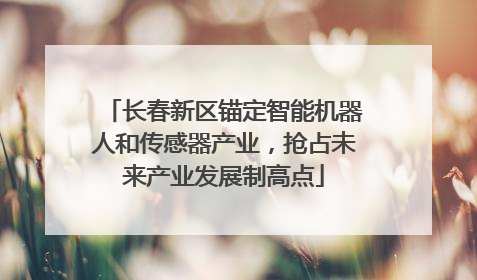长春新区锚定智能机器人和传感器产业，抢占未来产业发展制高点
