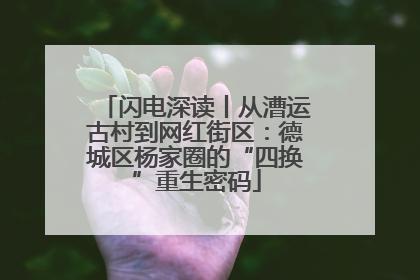 闪电深读丨从漕运古村到网红街区：德城区杨家圈的“四换”重生密码