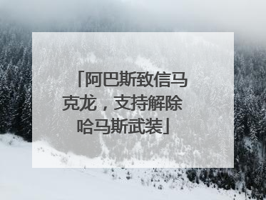 阿巴斯致信马克龙，支持解除哈马斯武装