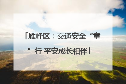 雁峰区：交通安全“童”行 平安成长相伴
