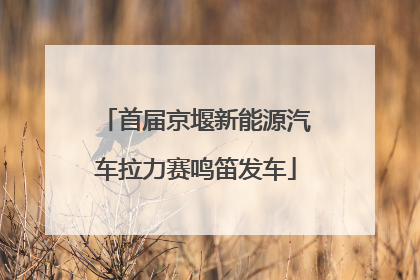 首届京堰新能源汽车拉力赛鸣笛发车