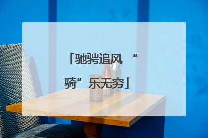驰骋追风 “骑”乐无穷