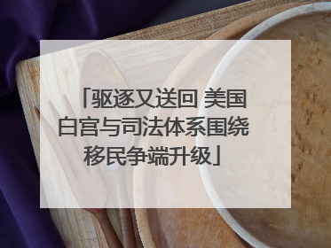 驱逐又送回 美国白宫与司法体系围绕移民争端升级