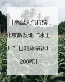高温天气持续，北京新发地“冰工厂”日制冰量达1200吨