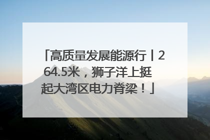 高质量发展能源行丨264.5米，狮子洋上挺起大湾区电力脊梁！