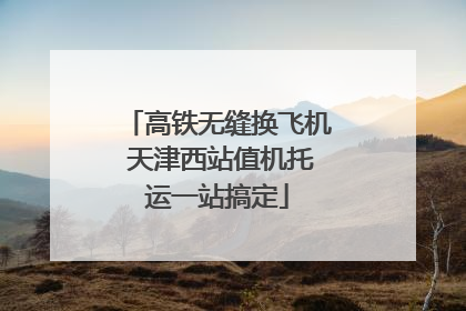 高铁无缝换飞机 天津西站值机托运一站搞定