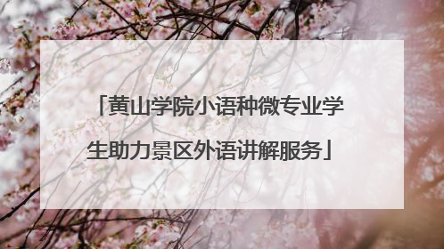 黄山学院小语种微专业学生助力景区外语讲解服务