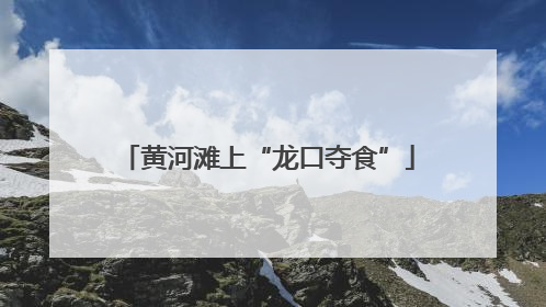 黄河滩上“龙口夺食”