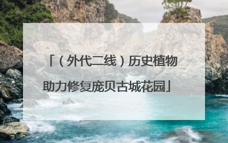 （外代二线）历史植物助力修复庞贝古城花园