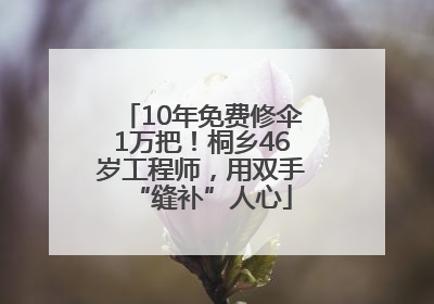 10年免费修伞1万把！桐乡46岁工程师，用双手“缝补”人心